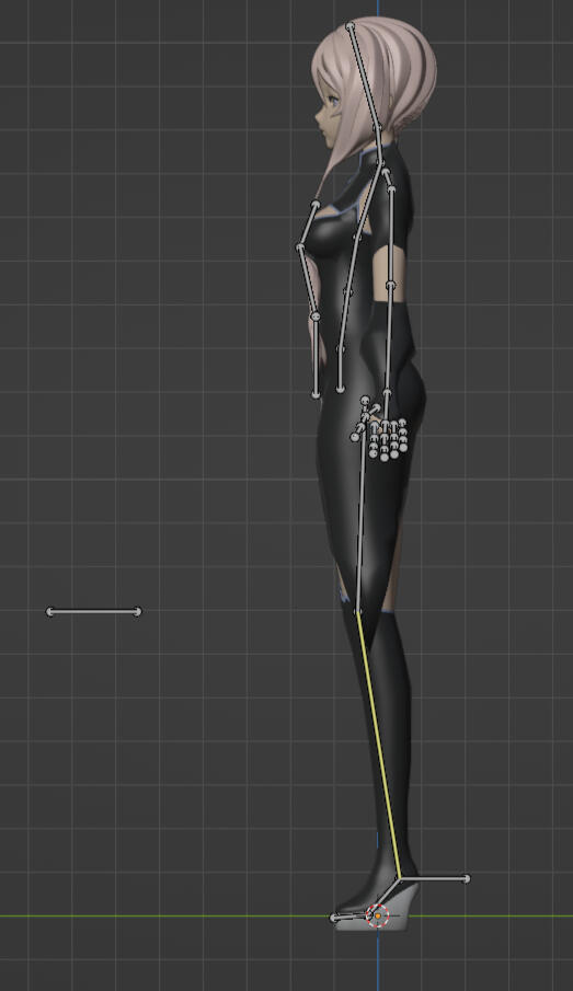 side view & IK bones
