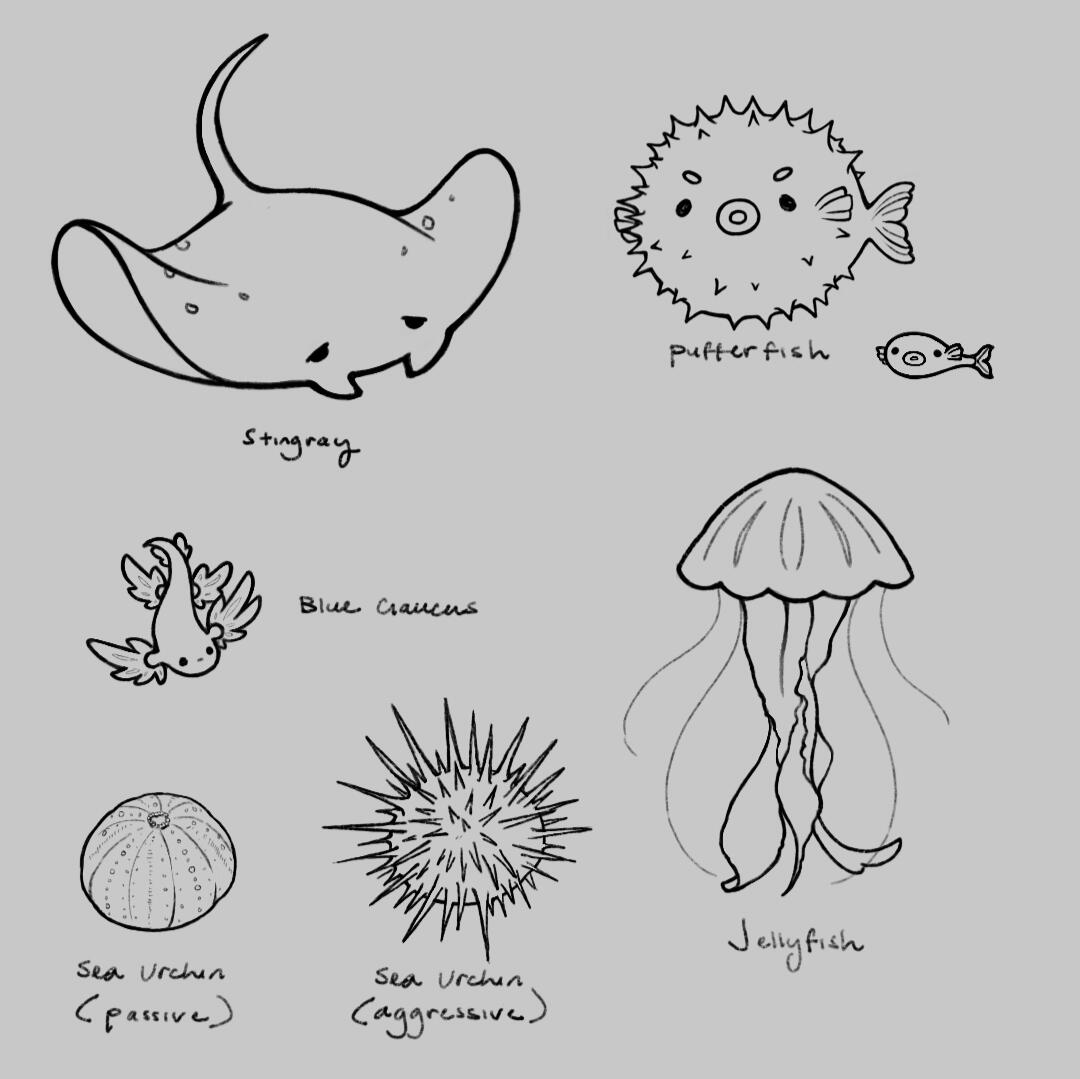 Sunlight Zone: Enemy Designs Sunlight Zone: Enemy Designs