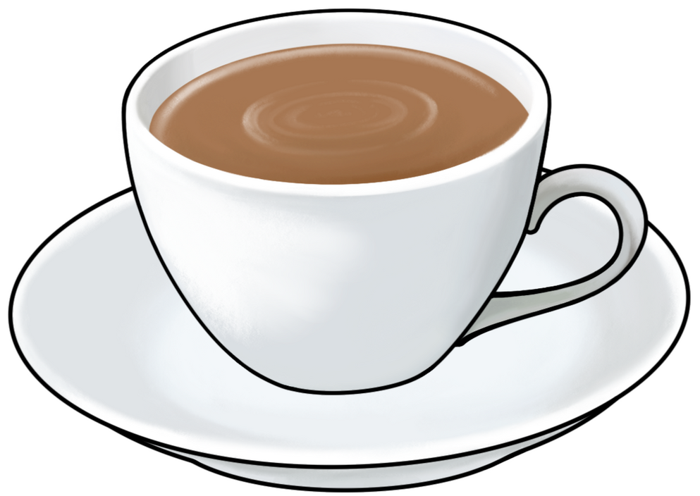 Coffee in Cup &amp; Saucer